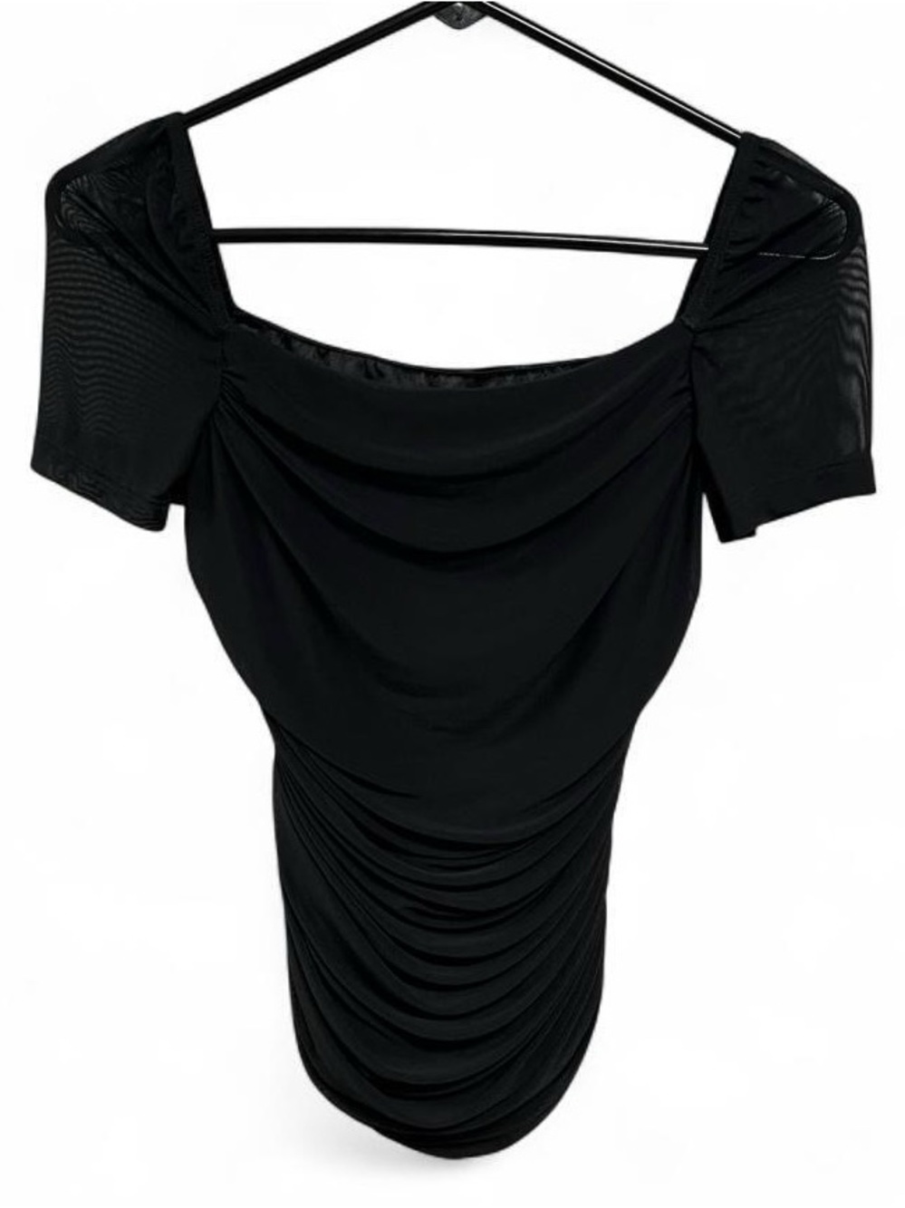 SHEIN Ruched Mesh Top Size Small